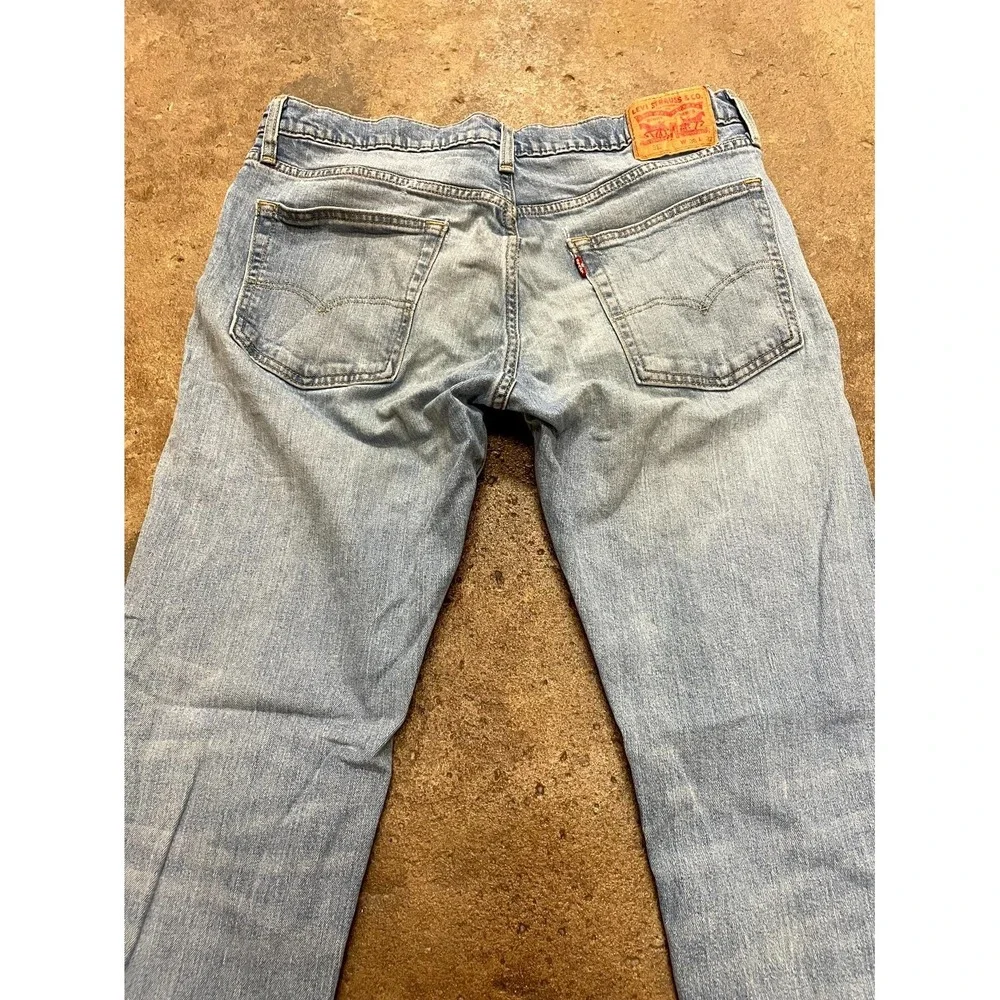 Levi's 513 Slim Straight Fit Jeans Mens 36x32 Blue Denim Cotton Stretch Mid Rise - Picture 13 of 16